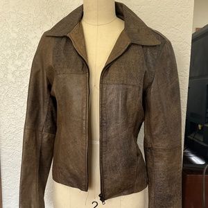 Genuine lined leather jacket